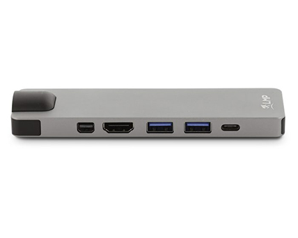 LMP USB-C COMPACT DOCK  4K 8-port USB-C Compact Dock with Mini-DP, HDMI, Ethernet, USB 3.0, SD/microSD, USB-C