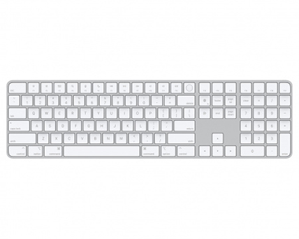 Apple Magic Keyboard (2024) w Touch ID and Numeric Keypad - Croatian - White Keys